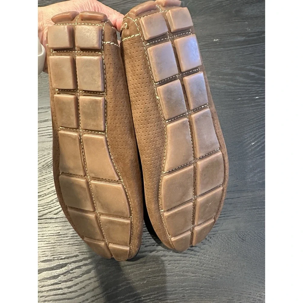 MEN'S 14TH AND UNION HORSE BIT DRIVERS IN DARK BROWN PERFFERATED SIZE 8 - Picture 7 of 11